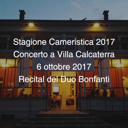 Concerto Villa Calcaterra 6 ottobre 2017