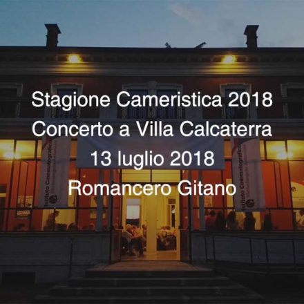 Concerto Villa Calcaterra 13 luglio 2018